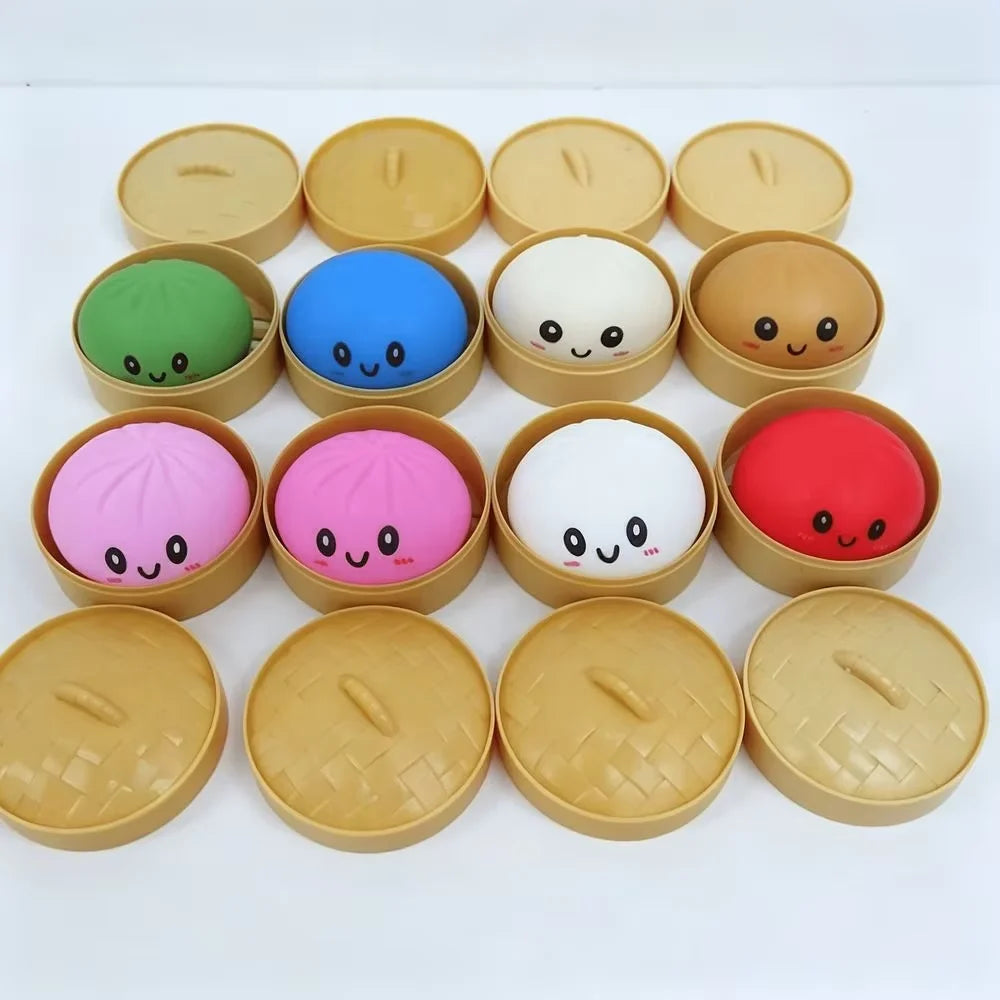 100+ Pieces Assorted Squishy Figures Blind Box Surprise Toys, Slow Rising Soft Fidget Toys Featuring Giant Gorilla, Moai Head, P