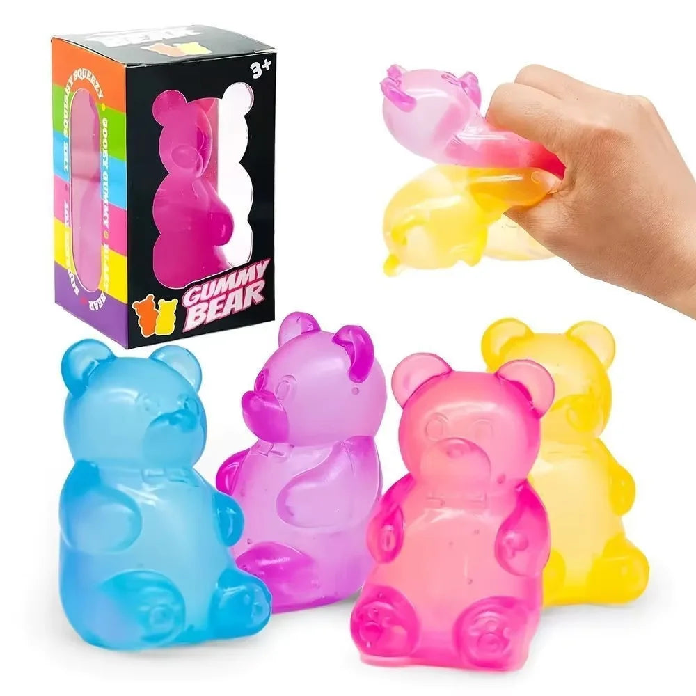 100+ Pieces Assorted Squishy Figures Blind Box Surprise Toys, Slow Rising Soft Fidget Toys Featuring Giant Gorilla, Moai Head, P